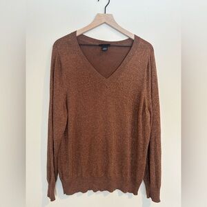 Lane Bryant Shimmer V-Neck Sweater | Plus Size 22/24